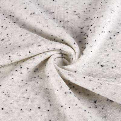 Polyester cotton TC non stretch yarn dyed black dots hoodies french terry fabric in stock