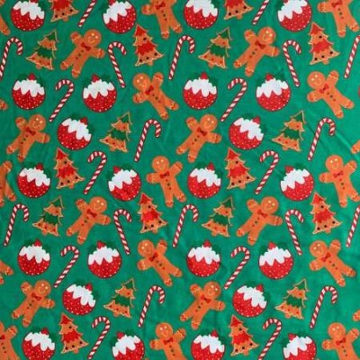 Wholesale stretch DTY snowman moose santa claus stocking printed christmas brushed DBP jersey fabric for decoration clothes