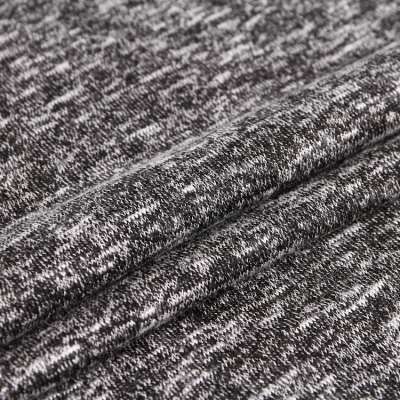 Polyester rayon spandex yarn dyed brushed slub hacci  knit fabric for knitwear