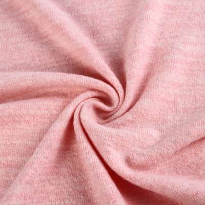 Polyester rayon spandex pink dyed hacci brushed jersey knit fabric dyeing price